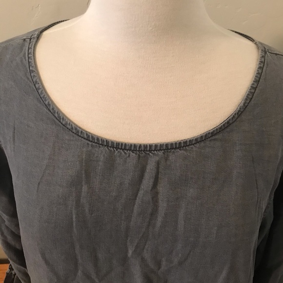 NWT Gap Grey Bell Sleeve Blouse - Picture 4 of 12